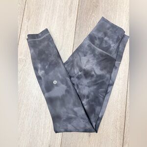 Lululemon Athletica Charcoal Tie-Dye Leggings